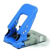 Perforator Kangaro BP-01, 30 coli, 2 orificii, aplicare nituri, metalic, albastru/bej, + 100 nituri
