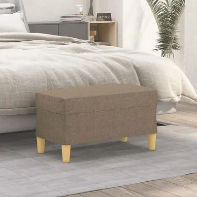 vidaXL Bancă, gri taupe, 70x35x41 cm, textil
