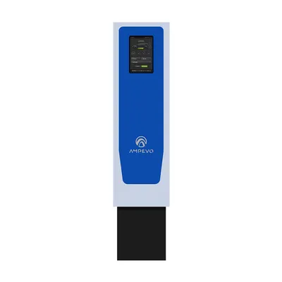 Statie incarcare masini electrice Ampevo AMP344T2D-IK10, 2x 22 kW, Type 2, trifazat, cablu 5m