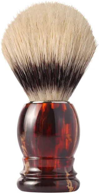 Mondial 1908 Perie de bărbierit cu păr decolorat natural, mâner de mahon