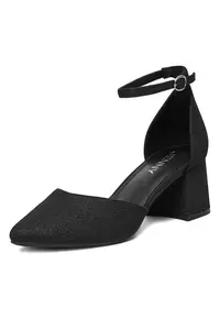 Pantofi clasic - negru - textil