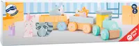 Trenuleț din lemn în culori pastelate Small Foot, 9 piese