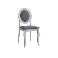 Scaun living BENONI, alb + gri, 44.5x50.5x92 cm