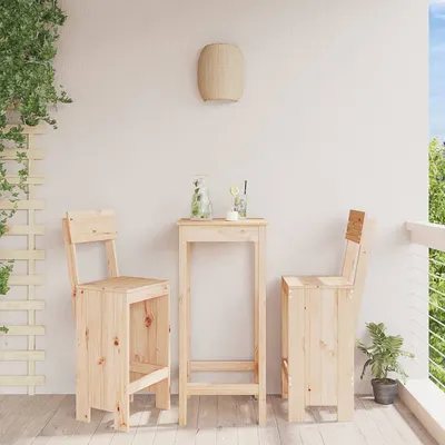 vidaXL Taburete de bar, 2 buc., 40x48,5x115,5 cm, lemn masiv de pin