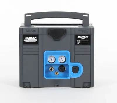 Compresor de aer cu piston fara ulei, silentios, Systainer T-LOC - 1.1 kW, 160 L/min, 8 bari - Rezervor 6 litri - ABAC-MULTIBOX-6
