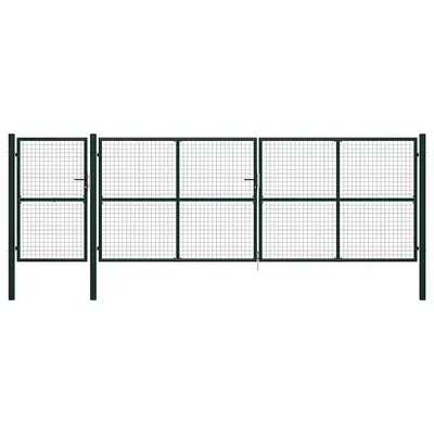 Gossi poarta de gradina din otel 500x150 cm verde