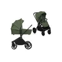 Carucior 2 in 1, Lionelo, Mika Plus, Cadru din aluminiu, Cu landou intarit si salteluta moale, Reversibil, Cu sistem de ventilatie 3D, Cu accesorii, Pana la 22 kg, Conform cu EN1888-1 EN1888-2, EN1466, Verde