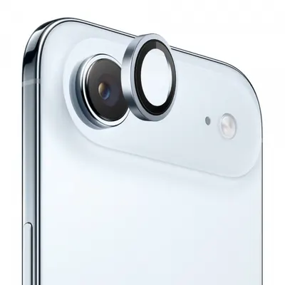 Folie de protectie Camera Spate Blueo Metal Frame pentru Apple iPhone 17 Air, Sticla Securizata, Bleu