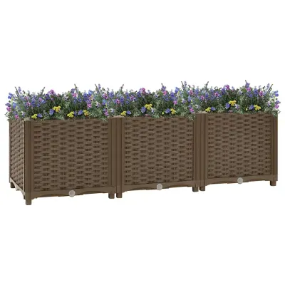 vidaXL Pat de grădinărit înălțat 120x40x38 cm, polipropilenă