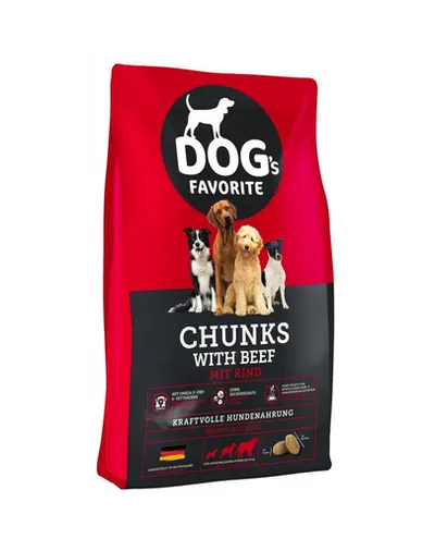 HAPPY DOG Dogs Favorit Chunks with Beef 15 kg