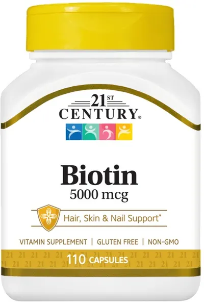 Biotin, 5000 mcg, 110 capsule, 21st Century