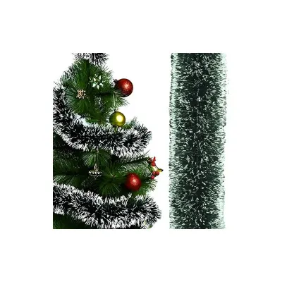 Beteala decorativa Craciun, lungime 6 metri, varfuri aspect nins, grosime 15 cm