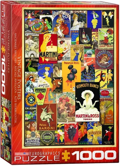 Puzzle Eurographics din 1000 de piese - Postere retro