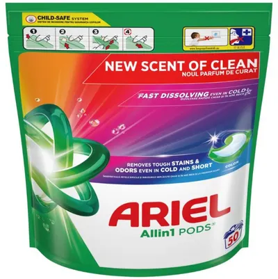 Capsule de rufe Ariel - Color, All in One Pods, 50 spălări