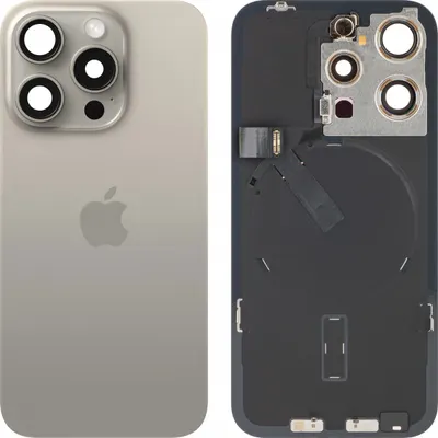 Capac Baterie Apple iPhone 15 Pro, Bej (Natural Titanium), Swap
