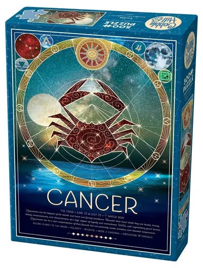 Puzzle Cobble Hill din 500 de piese - Zodiac: Rac