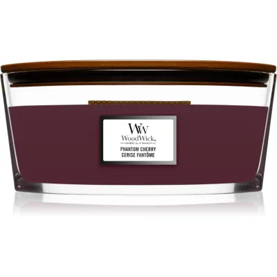 Woodwick Phantom Cherry lumânare parfumată cu fitil din lemn (hearthwick) 453 g
