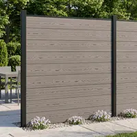 vidaXL Set de Gard 175 x 186 cm WPC și Aluminiu Gri