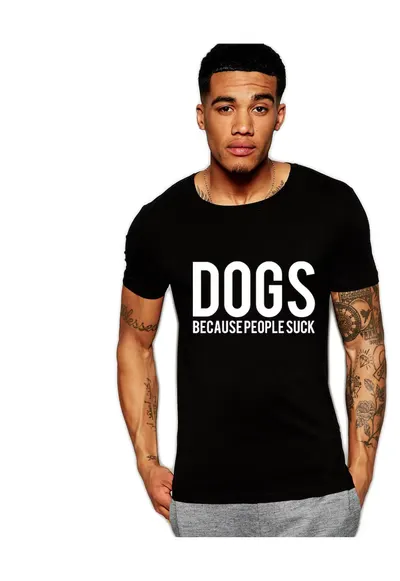Tricou negru barbati - Dogs - Negru
