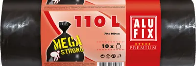 Saci de gunoi ALUFIX - Mega Strong, 110 l, 10 buc.