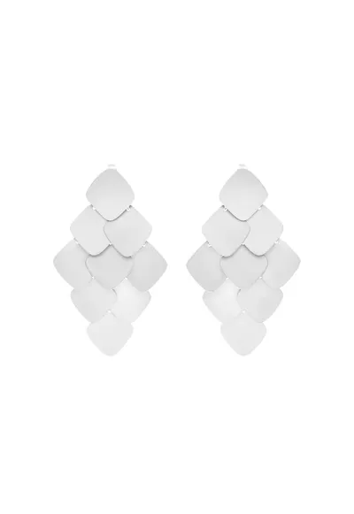 Cercei placati cu Argint 925 - in forma de romb Snake