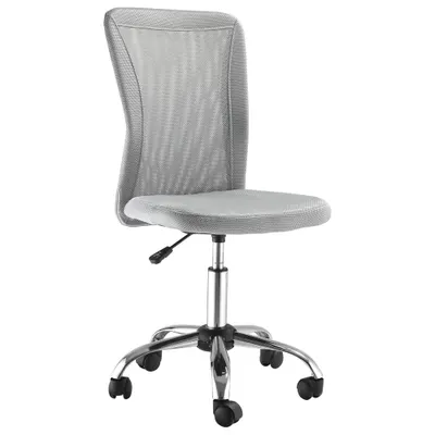 Vinsetto Scaun de Birou Ergonomic Fără Cotiere din Țesătură tip Plasă Gri | Aosom Romania