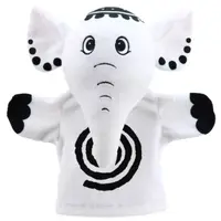 Păpușă pentru teatru The Puppet Company - Prima mea păpușă în alb și negru, un pui de elefant