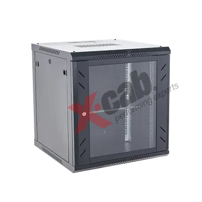 Cabinet metalic de perete 19', tip rack wallmount, 18U 600x600 mm, Xcab S Negru