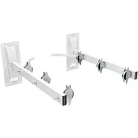Set 2 Suporti Otel pentru Uscator Rufe, 3 Randuri de Sarme, Finisaj Alb