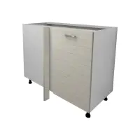 Corp Baza Colt Lecce, Lemn Alb/Alb, 98 x 50 x 80 cm