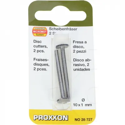 Set freze din otel-wolfram-vanadiu in forma de disc Micromot Proxxon 28727, O10 mm, 2 bucati