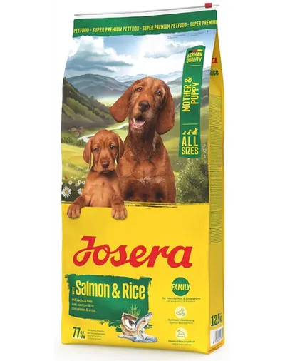 JOSERA Mother and Puppy Salmon with Rice 12,5 kg hrană căței, femele gestante sau lactante