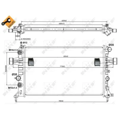 Radiator, racire motor NRF 50562