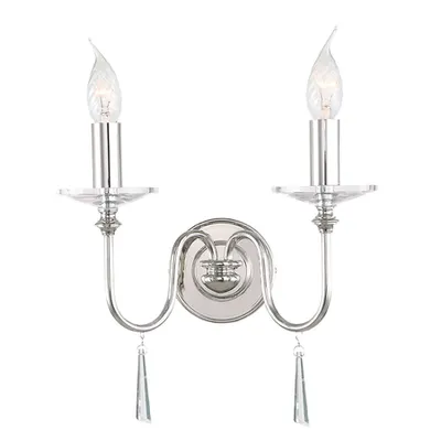 Aplica Finsbury Park 2 Light Wall Light – Polished Nickel