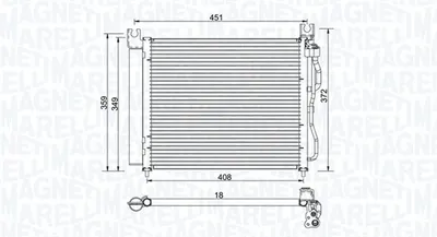 Radiator AC condensator cu uscator potrivit KIA PICANTO I 1.0 1.1 1.1D 04.04-09.11