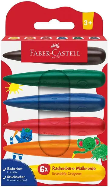 Pasteluri uscate Faber-Castell Finger - 6 culori