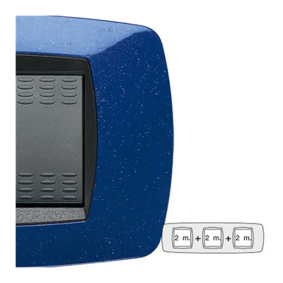 Placa ornament technopolimer, 2+2+2 module, albastru violet