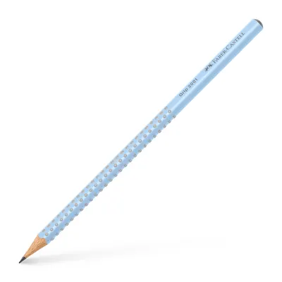 Creion fara guma, Faber-Castell Grip 2001, triunghiular, mina B, albastru sky