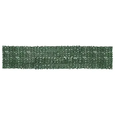vidaXL Paravan de balcon, frunze verde închis, 500x100 cm