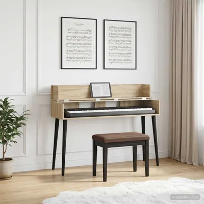 vidaXL Birou de studio Stejar Sonoma 110 x 40 x 19,5 cm Lemn prelucrat
