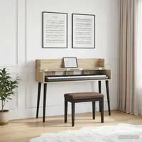 vidaXL Birou de studio Stejar Sonoma 110 x 40 x 19,5 cm Lemn prelucrat