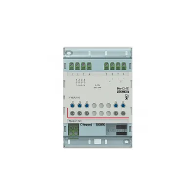 Actuator MyHOME_Up cu 3 independent relays and 2 outputs 0-10 V pentru the control of valves, pumps and fan coils