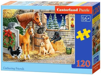 Puzzle Castorland din 120 de piese - Prieteni din ferma