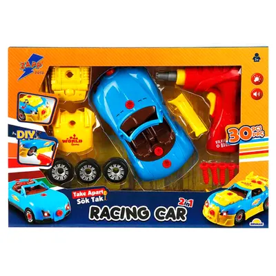 Set de asamblare masinuta sport, Zapp Toys, 30 piese