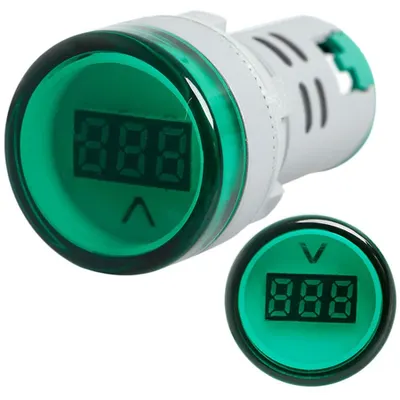 Lampa semnalizare cu Voltmetru digital inclus, Rosu 230V