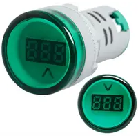 Lampa semnalizare cu Voltmetru digital inclus, Rosu 230V