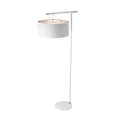 Lampa de podea Balance 1 Light Floor Lamp – White and Polished Nickel