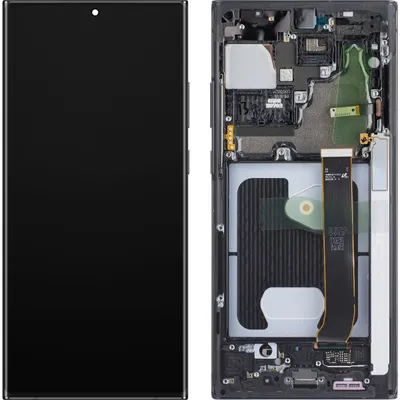 Display cu Touchscreen Samsung Galaxy Note 20 Ultra 5G N986 / Note 20 Ultra N985, cu Rama, Negru (Mystic Black), Service Pack GH82-31453A