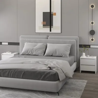 Gossi noptiere, 2 buc., alb, 45x34,5x44,5 cm, pal