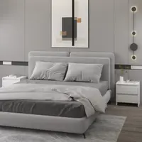 Gossi noptiere, 2 buc., alb, 45x34,5x44,5 cm, pal